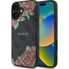 Guess GUHMP16SP4ROPEMCK 4G Flowers Print Magsafe-Kompatibilis Tok iPhone 16 - Fekete (3666339350093) tok és táska