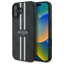 Guess GUHMP16SP4RPSK 4G Printed Stripes MagSafe-kompatibilis keménytok iPhone 16 - fekete tok és táska
