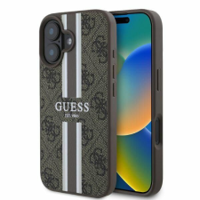 Guess GUHMP16SP4RPSW MagSafe 4G Printed Stripes keménytok iPhone 16 - barna tok és táska