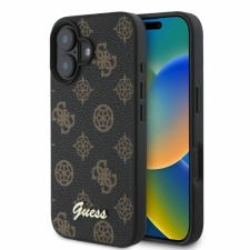 Guess GUHMP16SPGPYSK Peony Script MagSafe keménytok iPhone 16 - fekete tok és táska