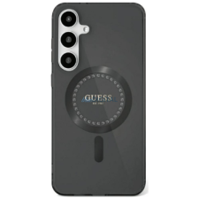 Guess GUHMS25LPFTDTEK IML Rhinestones MagSafe-kompatibilis tok Samsung Galaxy S25 Ultra - fekete tok és táska
