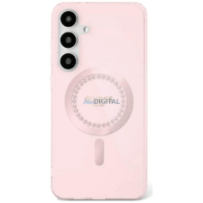 Guess GUHMS25LPFTDTEP IML Rhinestones MagSafe-kompatibilis tok Samsung Galaxy S25 Ultra - rózsaszín tok és táska