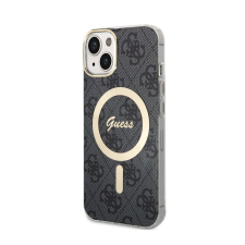 Guess IML 4G MagSafe Case for iPhone 15 fekete (GUHMP15SH4STK) tok és táska