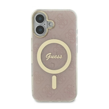 Guess IML 4G MagSafe iPhone 16 Pro MagSafe kemény hátlap tok, rózsaszín GUHMP16LH4STP tok és táska