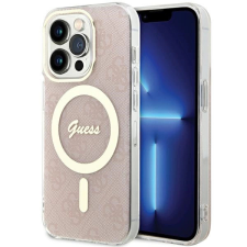 Guess IML 4G MagSafe tok iPhone 15 Pro Max készülékhez - rózsaszín tok és táska
