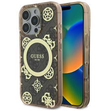 Guess IML 4G Peony iPhone 16 Pro Max kemény hátlap tok, barna tok és táska