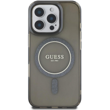 Guess IML Glitter Ring MagSafe iPhone 16 Pro Max Black tok (GUHMP16XHFGEREK) tok és táska