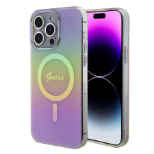 Guess IML Iridescent MagSafe Apple iPhone 15 Pro Tok - Pink (GUHMP15LHITSP) tok és táska