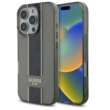 Guess IML Middle 4G Stripe iPhone 16 Pro Max kemény hátlap tok, fekete tok és táska