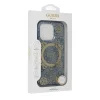 Guess IML Peony On 4G Background iPhone 16 MagSafe kemény hátlap tok, kék GUHMP16SH4PYEEB