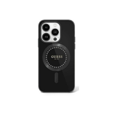 Guess IML Rhinestones MagSafe iPhone 16 Pro Max kemény hátlap tok, fekete GUHMP16XPFTDTEK tok és táska