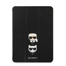 Guess iPad Pro (12.9&quot;) tablet könyvtok, fekete, Karl Lagerfeld Choupette Head Saffiano (KLFC12OKCK) tablet tok