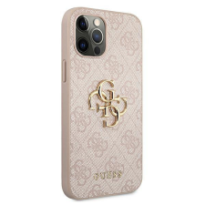Guess iPhone 12 Pro Max Guess Big Metal Logo tok 4G pink tok és táska
