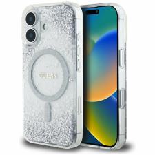 Guess IPhone 16 tok – Guess Hardcase Resin Gradient Glitter MagSafe (GUHMP16SRGRGES) – ezüst tok és táska