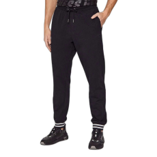 Guess JEANS, húzózsinóros pamut keverékű sportnadrág, fekete, M