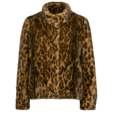 Guess Kabátok LUNA FAUX FURE LEOPARD Barna EU XL