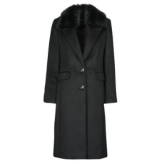 Guess Kabátok NANCY FIT COAT FAUX FUR COLLAR Fekete EU L