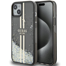 Guess Liquid Glitter arany csíkos tok iPhone 15 Plus / 14 Plus - fekete tok és táska