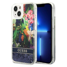 Guess Liquid Glitter Flower Apple iPhone 14 Plus Tok - Mintás tok és táska