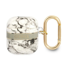 Guess Marble Strap Collection Apple AirPods 1/2 tok, szürke fülhallgató, fejhallgató tok