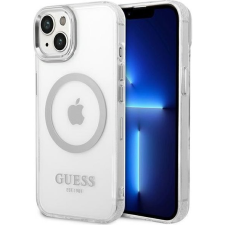 Guess Metal Outline Magsafe Apple iPhone 14 Plus hátlap tok, ezüst (GUHMP14MHTRMS) tok és táska
