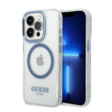 Guess Metal Outline Magsafe Apple iPhone 14 Pro Max hátlap tok, kék tok és táska