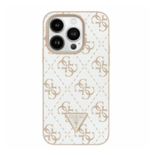 Guess New 4G Triangle iPhone 16 kemény hátlap tok, fehér GUHCP16SPG4GPH tok és táska