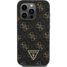 Guess New 4G Triangle iPhone 16 kemény hátlap tok, fekete GUHCP16SPG4GPK (GUE4171) tok és táska