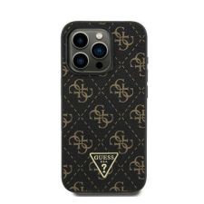 Guess New 4G Triangle iPhone 16 Plus kemény hátlap tok, fekete GUHCP16MPG4GPK tok és táska