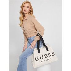  GUESS női vászon táska, nagy méret, tej színű