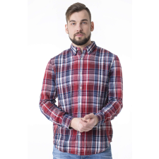 Guess pamut ing normál szabású gombos gallérral, piros, XL INTL férfi ing