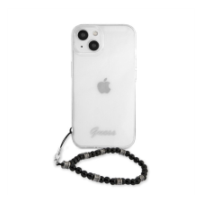 Guess PC Script and Black Pearls Apple iPhone 13 mini hátlap tok, átlátszó tok és táska