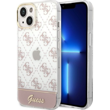 Guess Peony Glitter Script Logo Apple iPhone 14 Plus hátlap tok, rózsaszín (GUE1985) tok és táska