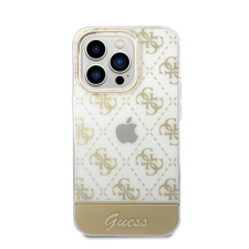 Guess Peony Glitter Script Logo Apple iPhone 14 Pro Max hátlap tok, arany tok és táska