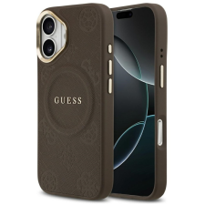Guess Peony Hot Stamp Apple iPhone 17 MagSafe tok kameravédő peremmel, barna-arany tok és táska