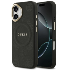 Guess Peony Hot Stamp Apple iPhone 17 MagSafe tok kameravédő peremmel, fekete-arany tok és táska