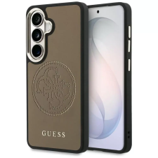 Guess Perforated Logo Samsung Galaxy S26 mágneses tok, MagSafe, barna tok és táska