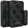 Guess Powerbank 15W GUPB5LP4GEGK 5000mAh fekete 4G bőr fém logó