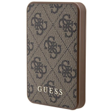 Guess Powerbank 15W GUPB5LP4GEGW 5000mAh barna 4G bőr fém logó power bank