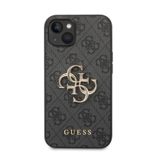 Guess PU 4G Metal Logo Apple iPhone 14 hátlap tok, szürke tok és táska