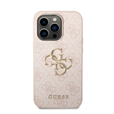 Guess PU 4G Metal Logo Apple iPhone 14 Pro hátlap tok, rózsaszín tok és táska