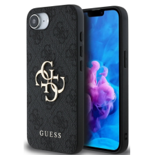 Guess PU 4G Metal Logo Apple iPhone 16e hátlap tok, sötétszürke tok és táska