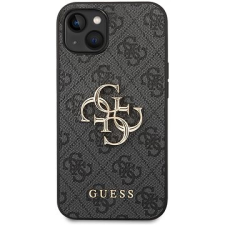 Guess PU 4G Metal Logo iPhone 14 Grey tok tok és táska