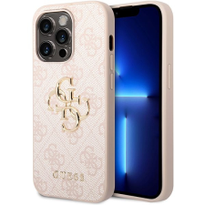 Guess PU 4G Metal Logo iPhone 15 Pro Max rózsaszín tok tok és táska