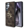 Guess PU 4G Metal Logo Samsung Galaxy S25 Ultra hátlap tok barna