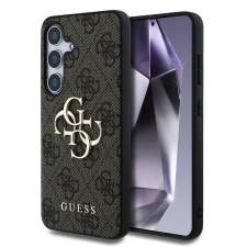 Guess PU 4G Metal Logo tok Samsung Galaxy S25+ készülékhez barna tok és táska