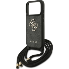 Guess PU 4G Metal Logo tok vállpánttal Apple iPhone 17 Pro fekete tok és táska