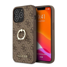 Guess PU 4G Ring Apple iPhone 13 Pro hátlap tok, barna tok és táska