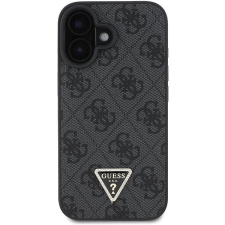 Guess PU 4G Strass Triangle Metal Logo iPhone 16 Black tok mobiltelefon kellék