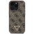 Guess PU 4G Strass Triangle Metal Logo iPhone 16 Brown tok